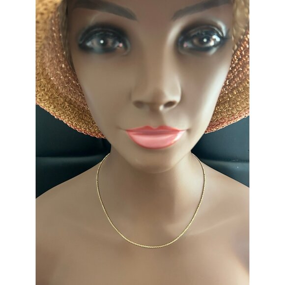 14K Gold (1mm) Rope Necklace - Picture 6 of 6